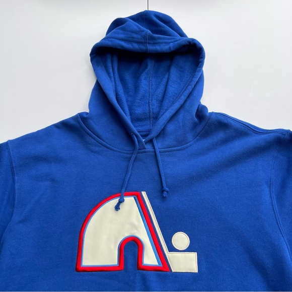 NHL Quebec Nordiques Deep Blue CCM Pullover Hoodie Men’s Large - Picture 2 of 12